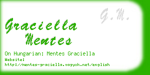 graciella mentes business card